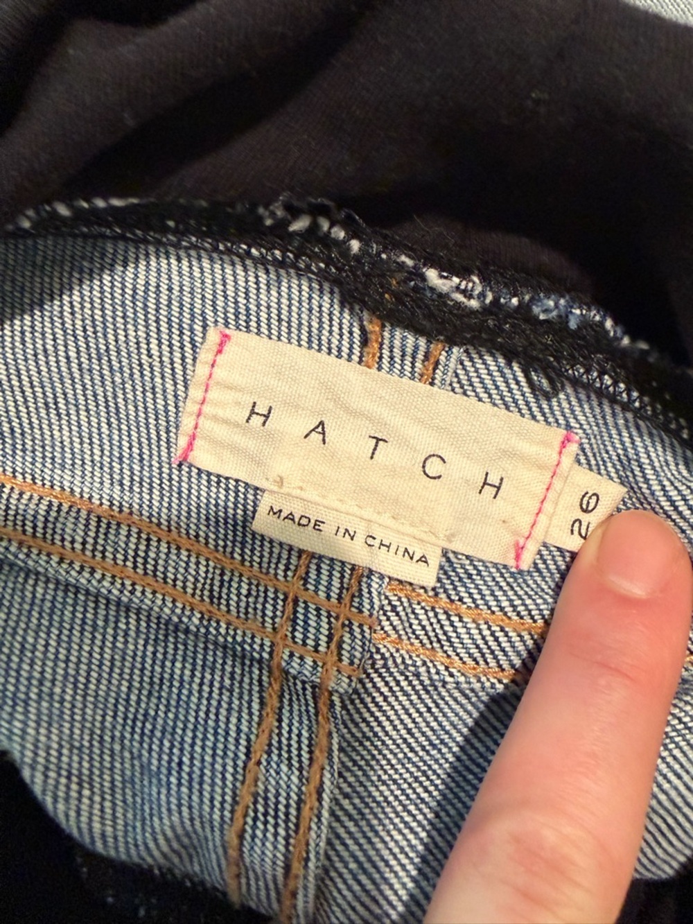 Hatch Indigo Straight-Leg Maternity Over the Bump Jeans, Size 26 - Picture 3 of 3